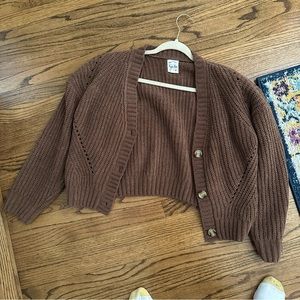 Brown Cardigan Sweater